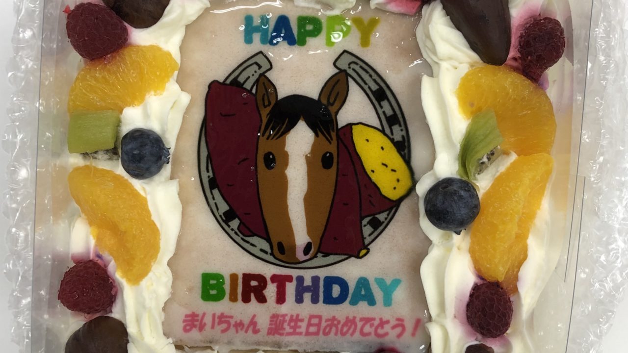 サプライズbirthdayケーキ まいこのヘタ馬パラダイス